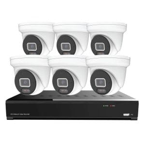 PA-63862 (4K 8ch A.I. NVR + 6 x 6MP A.I. Active Deterrence Color Night-Vision Turret Camera + 1TB HDD)