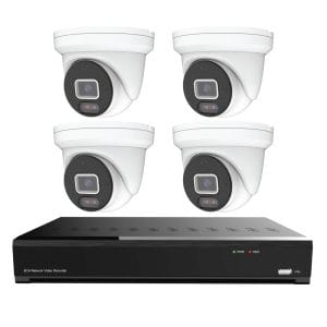 PA-53441 (CTVISION 4K 4ch A.I. NVR + 4 x 5MP A.I. Active Deterrence Colour Night-Vision Turret Camera + 1TB HDD)